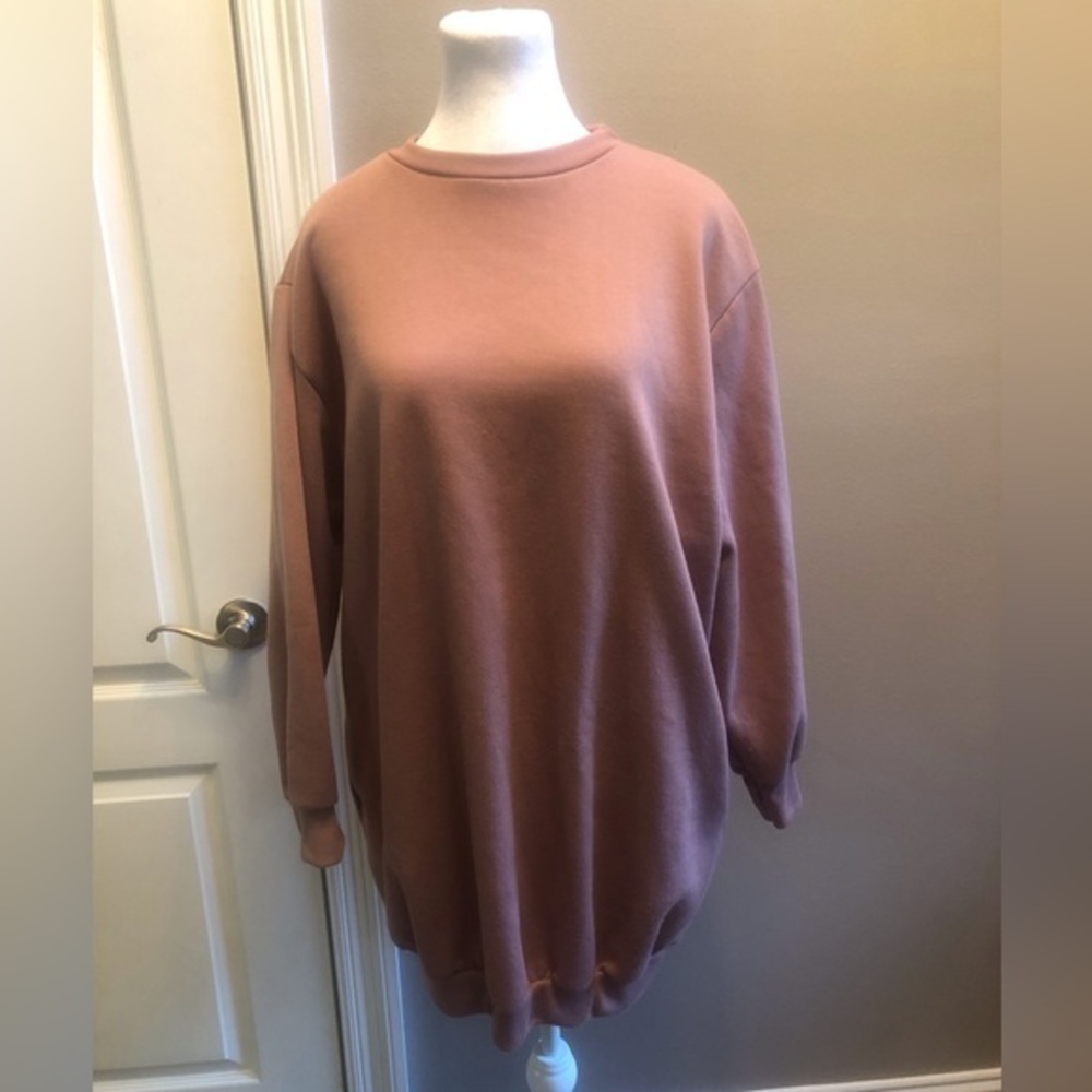 Oui Oversized Sweatshirt Dress Mauve Size M/L